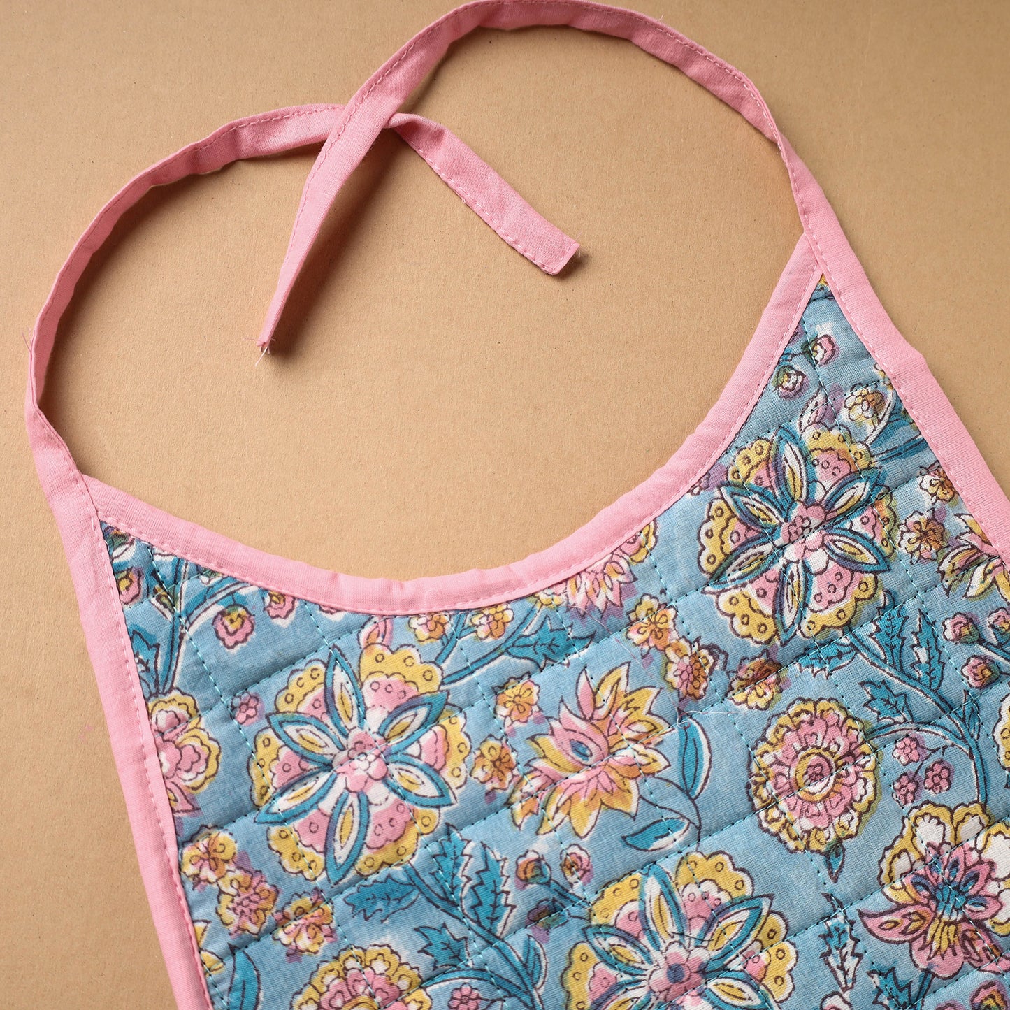 Blue  Handmade Cotton Baby Bib