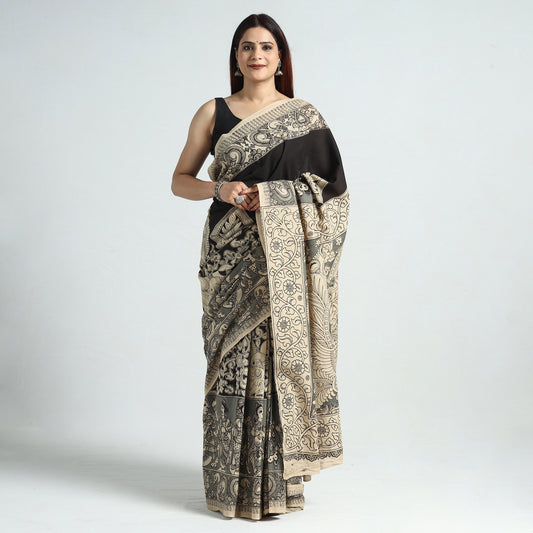 Kalamkari Printed Cotton Saree with Blouse Piece 29
