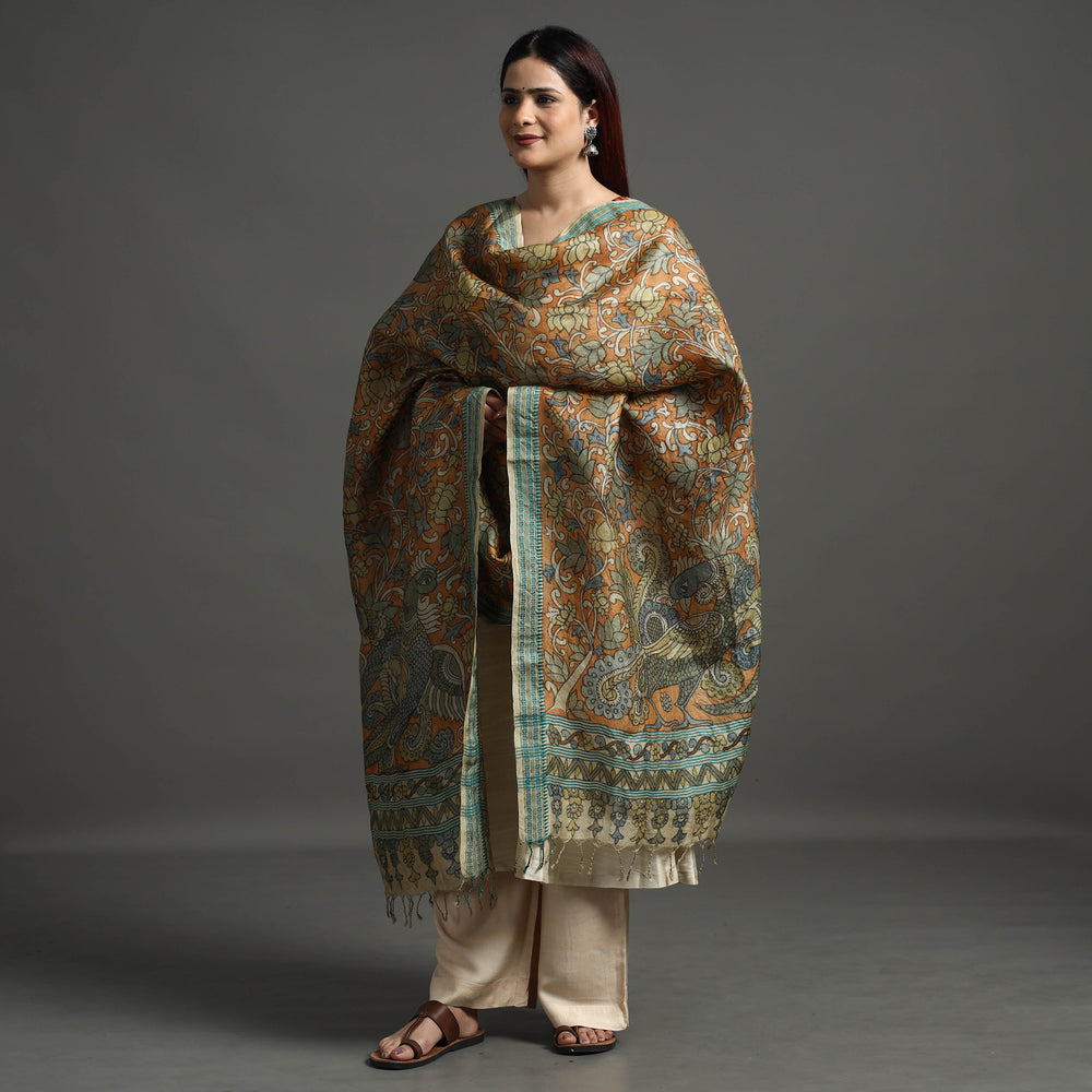 kalamkari silk dupatta