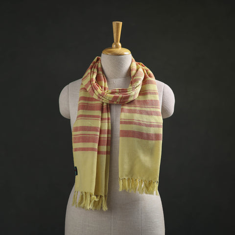 Yellow - Kumaun Handwoven Pure Merino Wool Stole 87