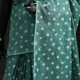 Bandhani Tie-Dye Kota Doria Cotton Saree 21