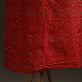 Pochampally Ikat Handloom Sico Unstitched Dress Material: Kurta with Mulberry Silk Dupatta 33