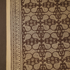Brown Bagh Hand Block Print Natural Dyed Cotton Fabric