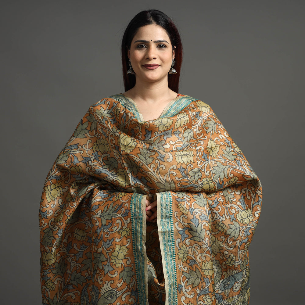 kalamkari silk dupatta