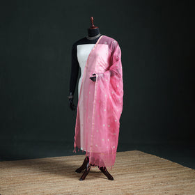 Kota Doria Cotton Embroidered Plain Dupatta 06