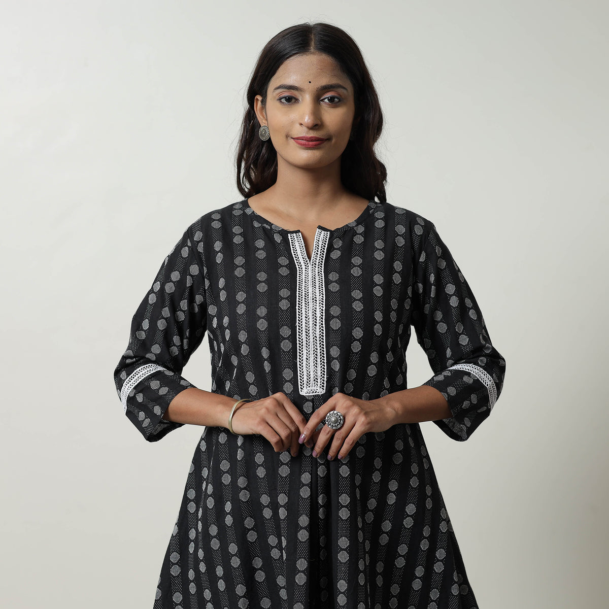 Black - Jacquard Cotton Co-Ord Set 08