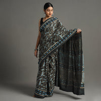 block printed saree