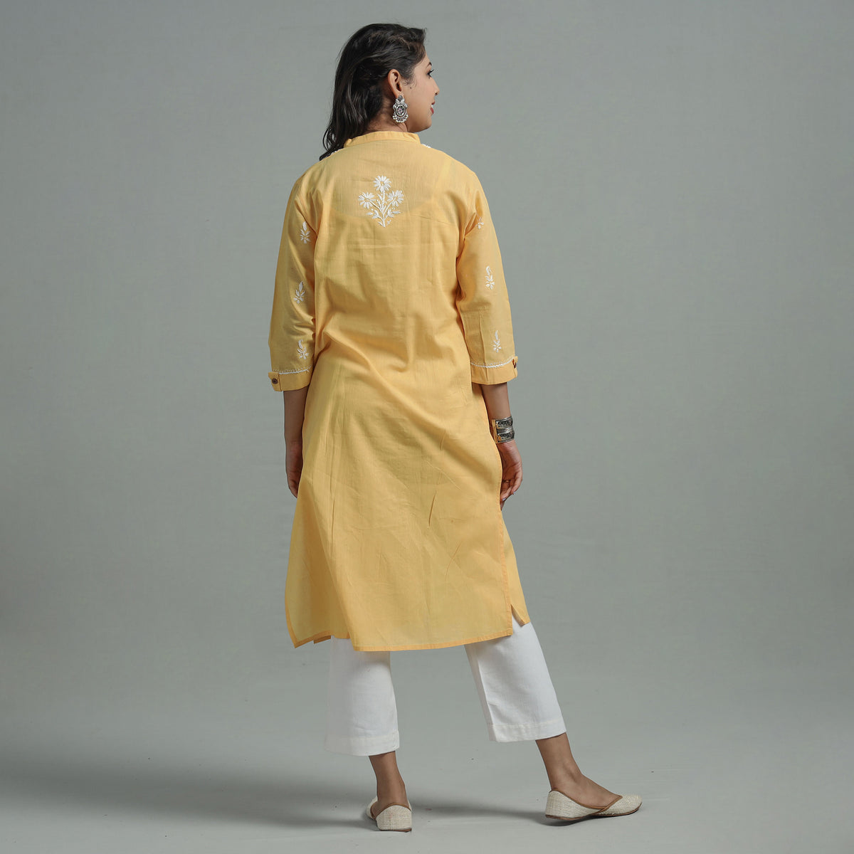 chikankari embroidered kurta