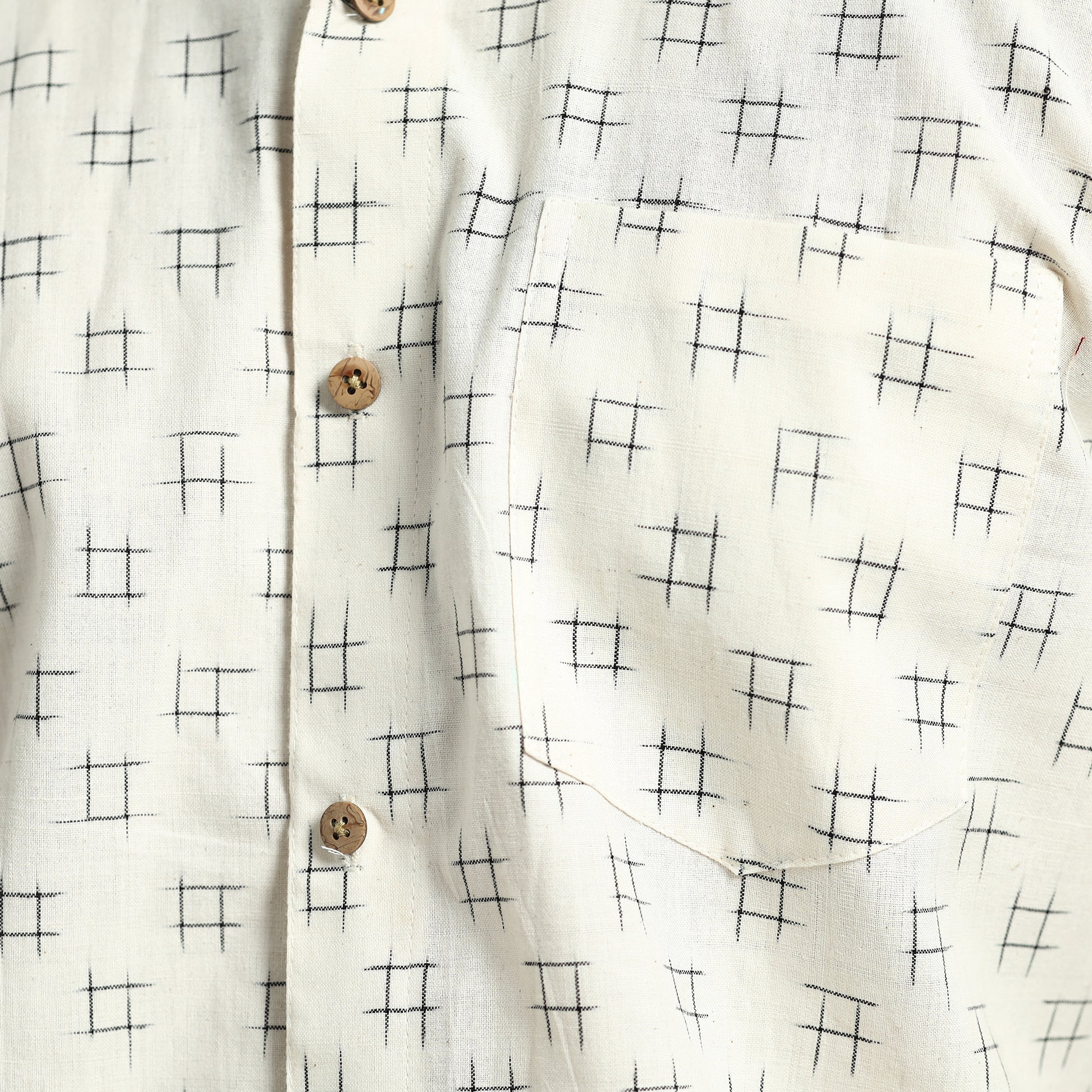 pochampally ikat cotton shirt 