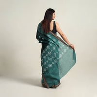 Green - Kutch Tie-Dye Cotton Bandhani Saree with Blouse Piece 24