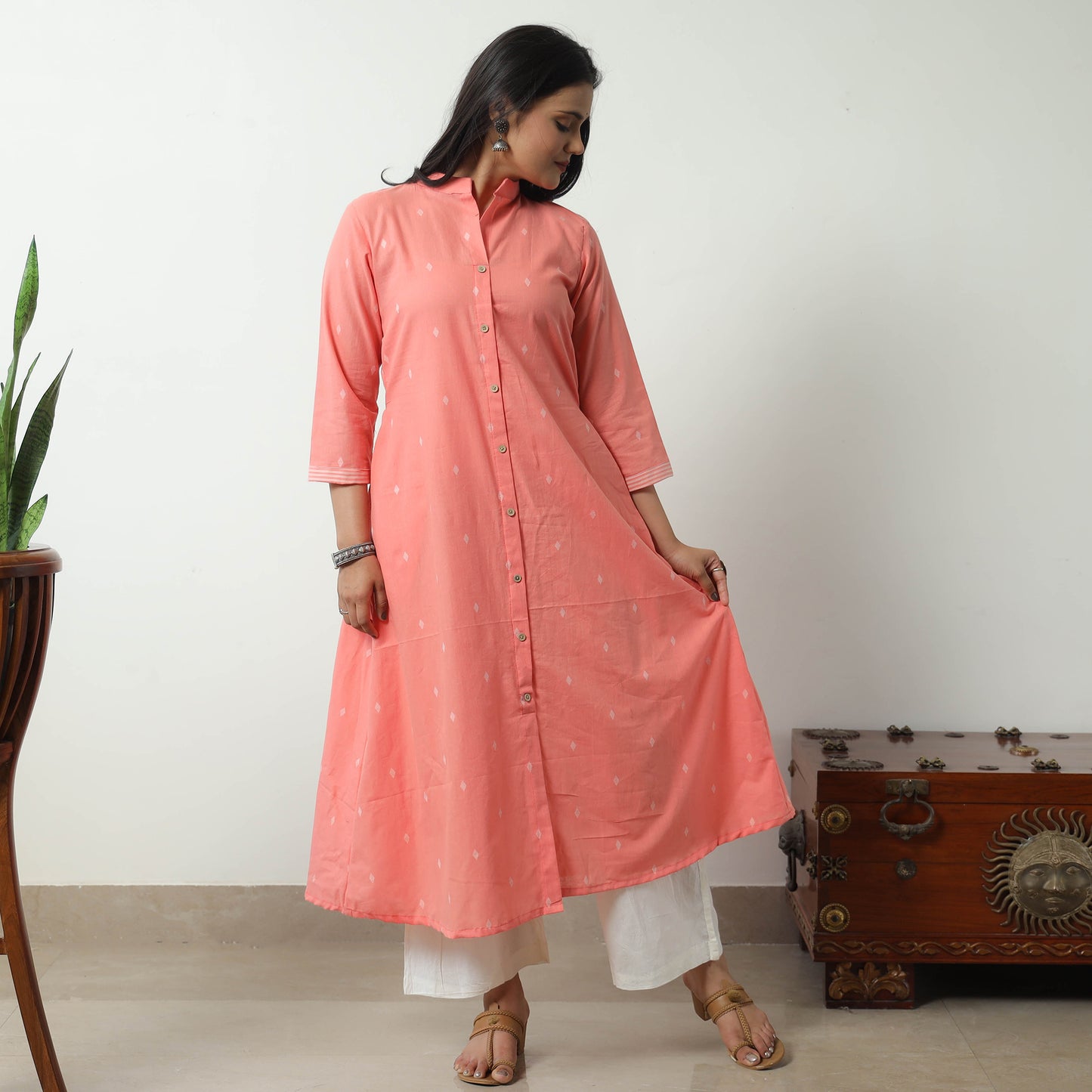 jacquard kurta