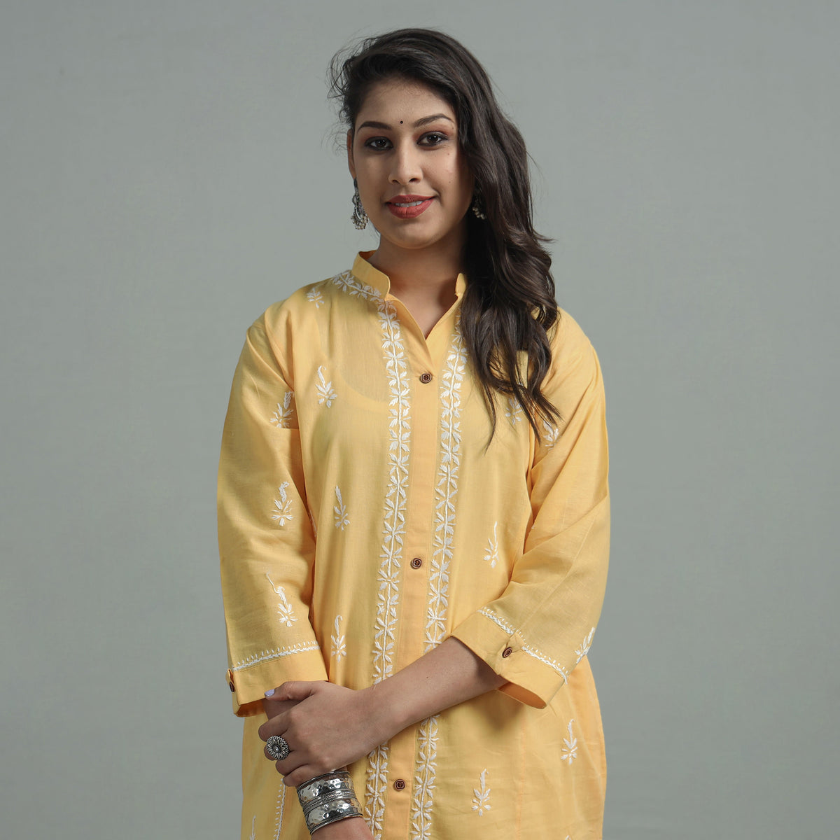 chikankari embroidered kurta