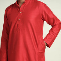 Plain silk men kurta