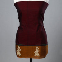 Maroon - 3pc Mercerized Cotton Dharwad Dress Material 13