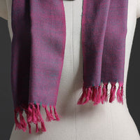 Purple - Kumaun Handwoven Pure Merino Wool Scarf 260