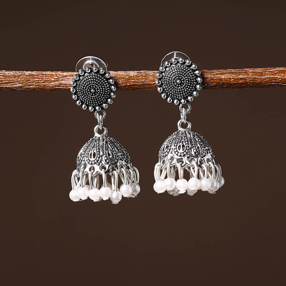 Disha Handcrafted GS Beaded Jhumki Earrings