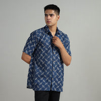 Indigo Block Printed Shirt