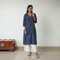 Block Printed Cotton Straight Ajrakh Kurta 38