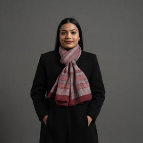 Maroon - bagh hand printed merino woollen stole 46