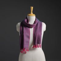 Purple - Kumaun Handwoven Pure Merino Wool Scarf 260