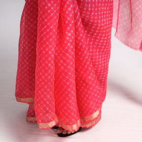 Buy Leheriya Tie-Dye Mothra Kota Doria Silk Saree Online at iTokri.com