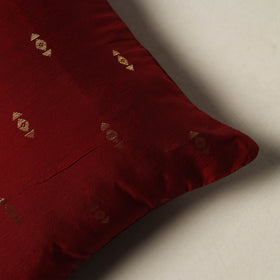 Polka Dot Zari Buti Plain Cushion Cover (16 x 16 in) 16