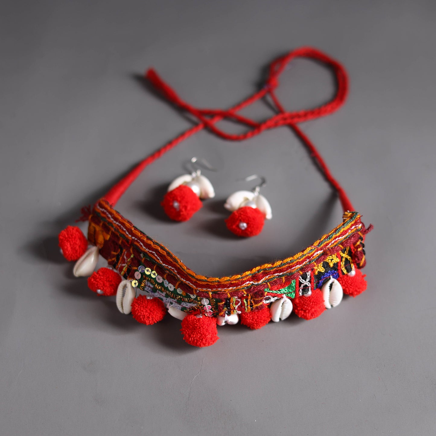 Handcrafted Kutch Embroidered Choker Necklace Set 27