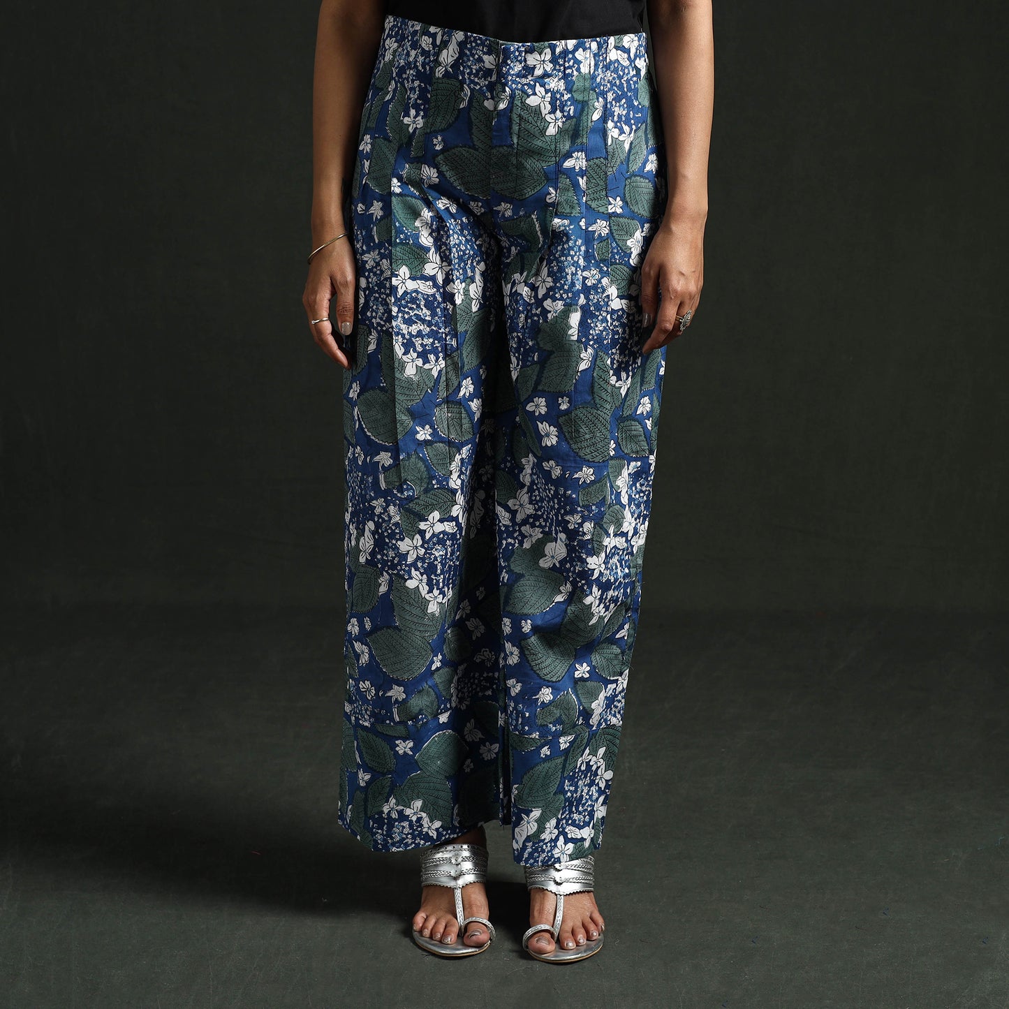 Sanganeri Hand Block Print Cotton Flared Palazzo 07