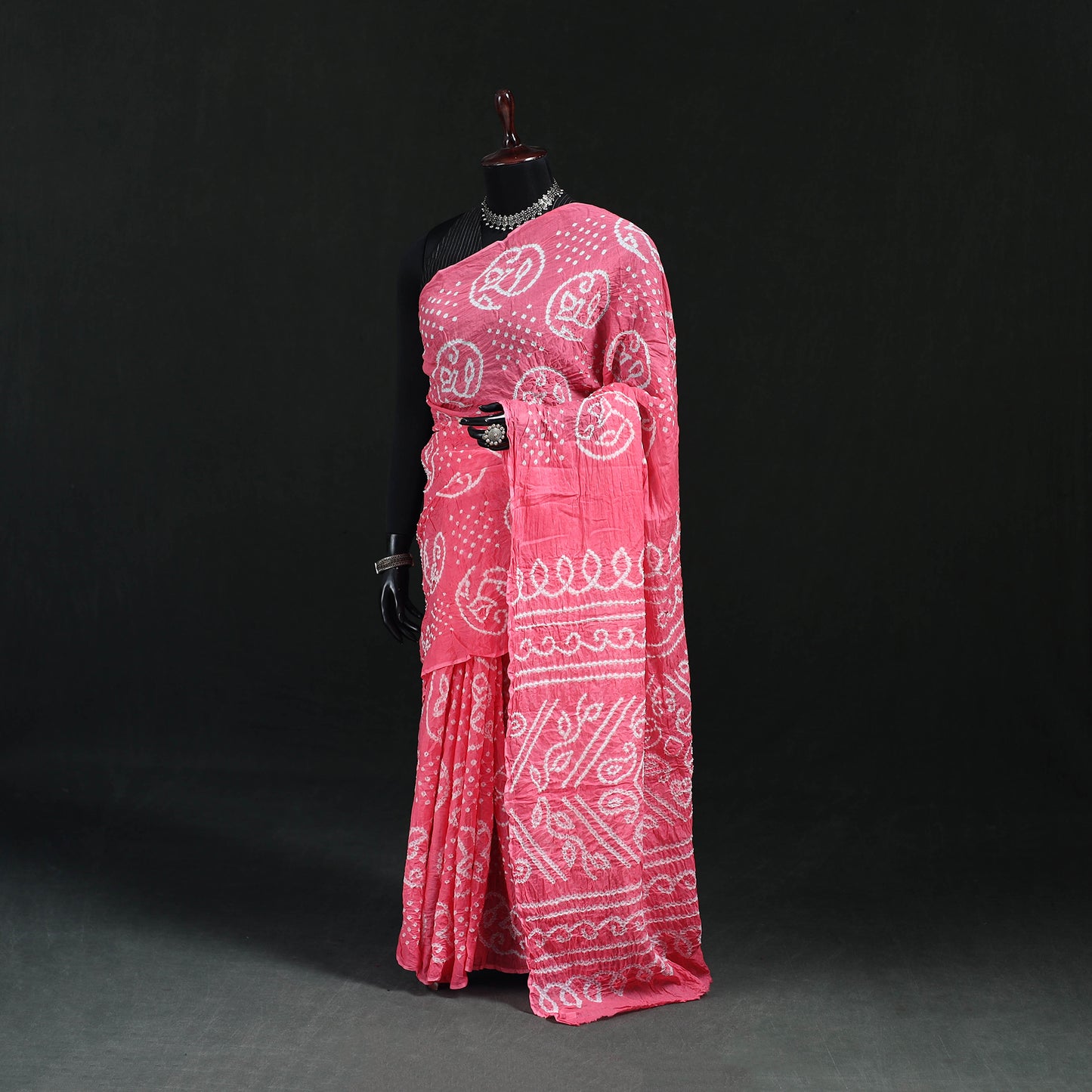 Kutch Bandhani Tie-Dye Cotton Saree 47