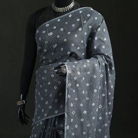 Bandhani Tie-Dye Kota Doria Cotton Saree 22