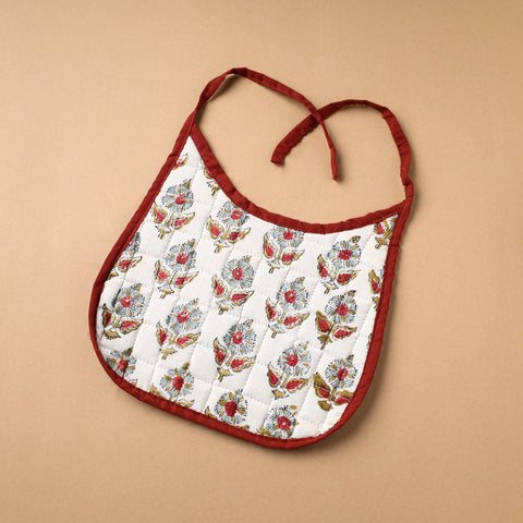 White Handmade Cotton Baby Bib