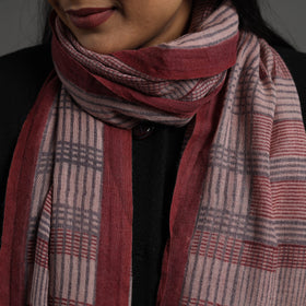 Maroon - bagh hand printed merino woollen stole 46