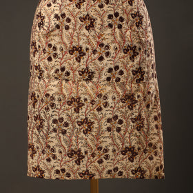 Beige Kalamkari Print Cotton Apron with Pocket