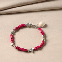 Handcrafted German Silver Beaded Anklet 57