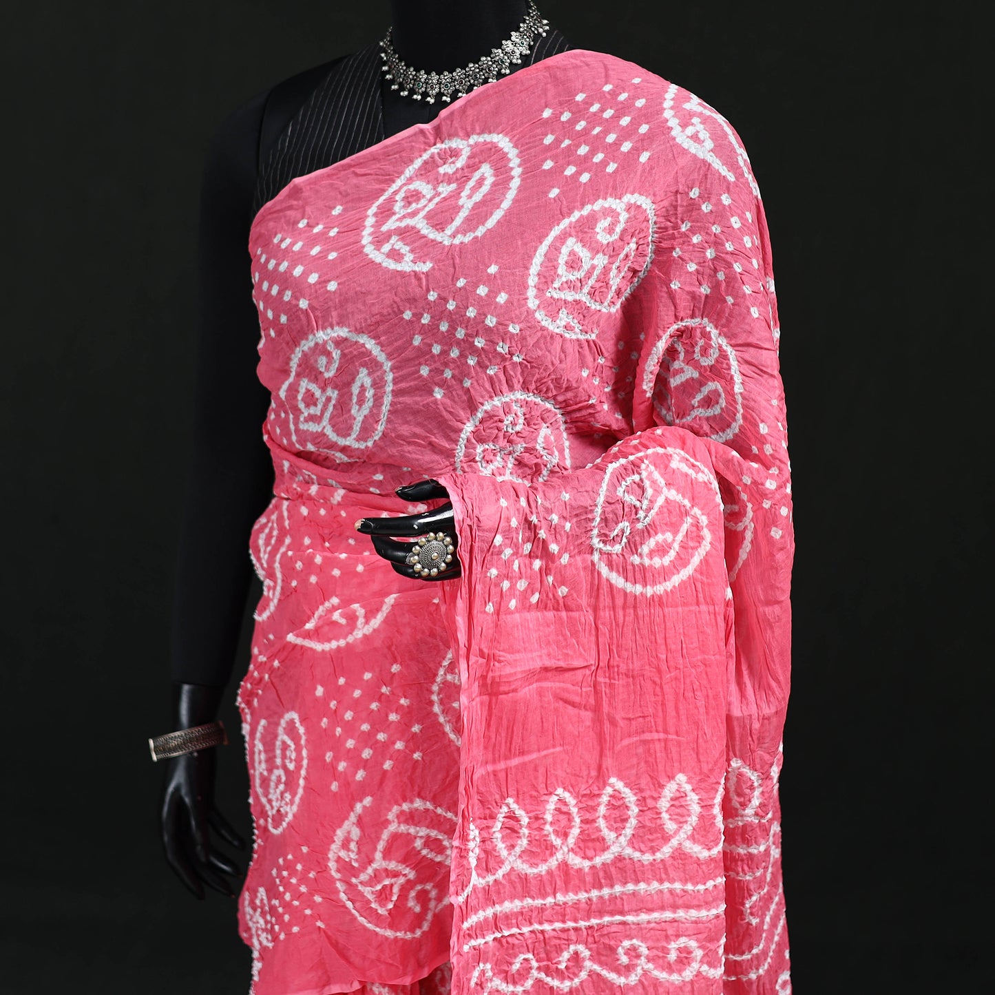 Kutch Bandhani Tie-Dye Cotton Saree 47