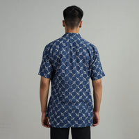 Indigo Block Printed Shirt