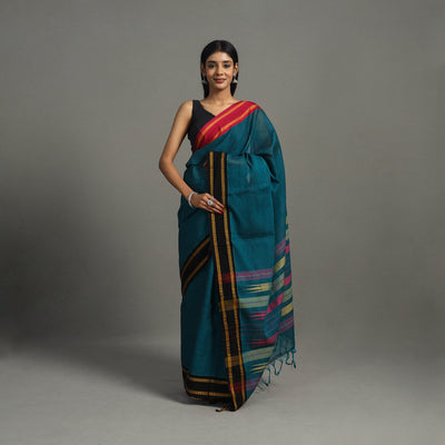 Green - Raat Rani Cotton Handloom Saree 06