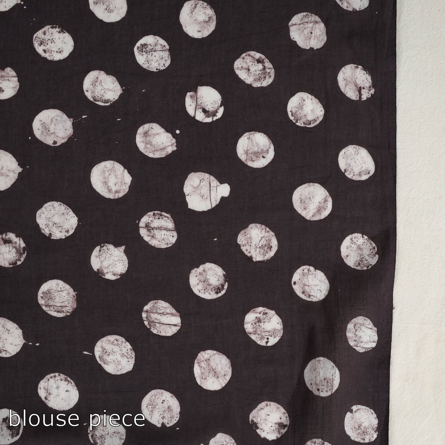  Cotton Brown Hand Batik Print Saree 