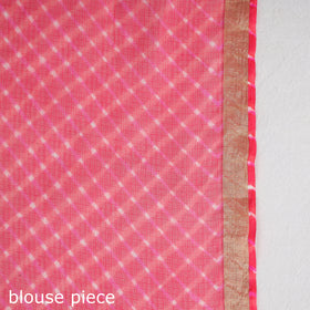 Buy Leheriya Tie-Dye Mothra Kota Doria Silk Saree Online at iTokri.com