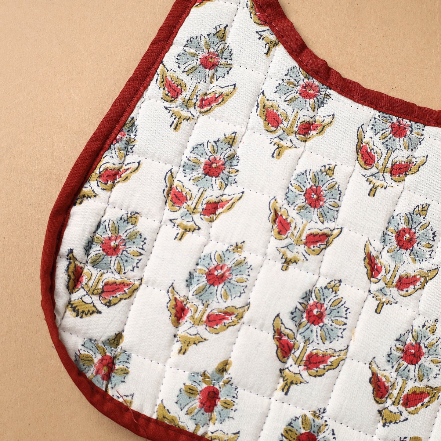 White Handmade Cotton Baby Bib