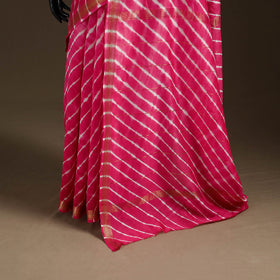 Chanderi Silk Leheriya Tie-Dye Saree with Zari Border 03