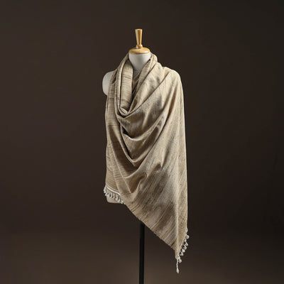 Kutch Bhujodi Handspun Handwoven Merino Wool x Katia Silk Chomuk Buta Shawl 01