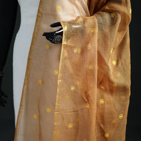 Kota Doria Cotton Embroidered Plain Dupatta 07