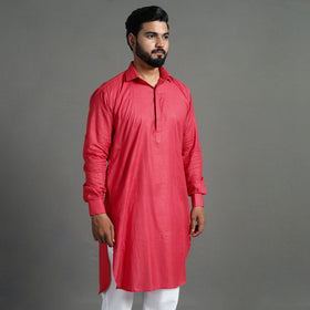  Linen Viscose Plain Men Long Pathani Kurta 
