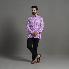 Buy Kantha Stitch Cotton Short Jaipur Kurta for Men