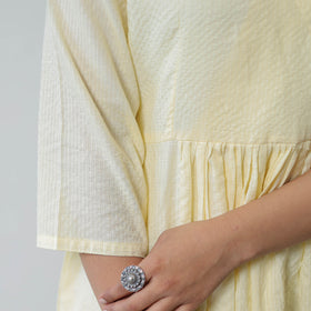  Plain Running Stitch Cotton A-Line Kurta 01 