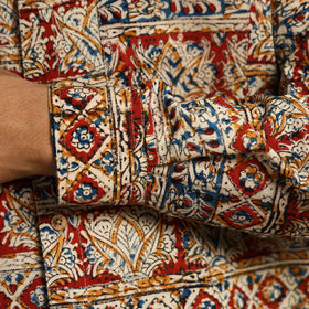 Multicolor - Kalamkari Block Printed Cotton Men Full Sleeve Shirt 10