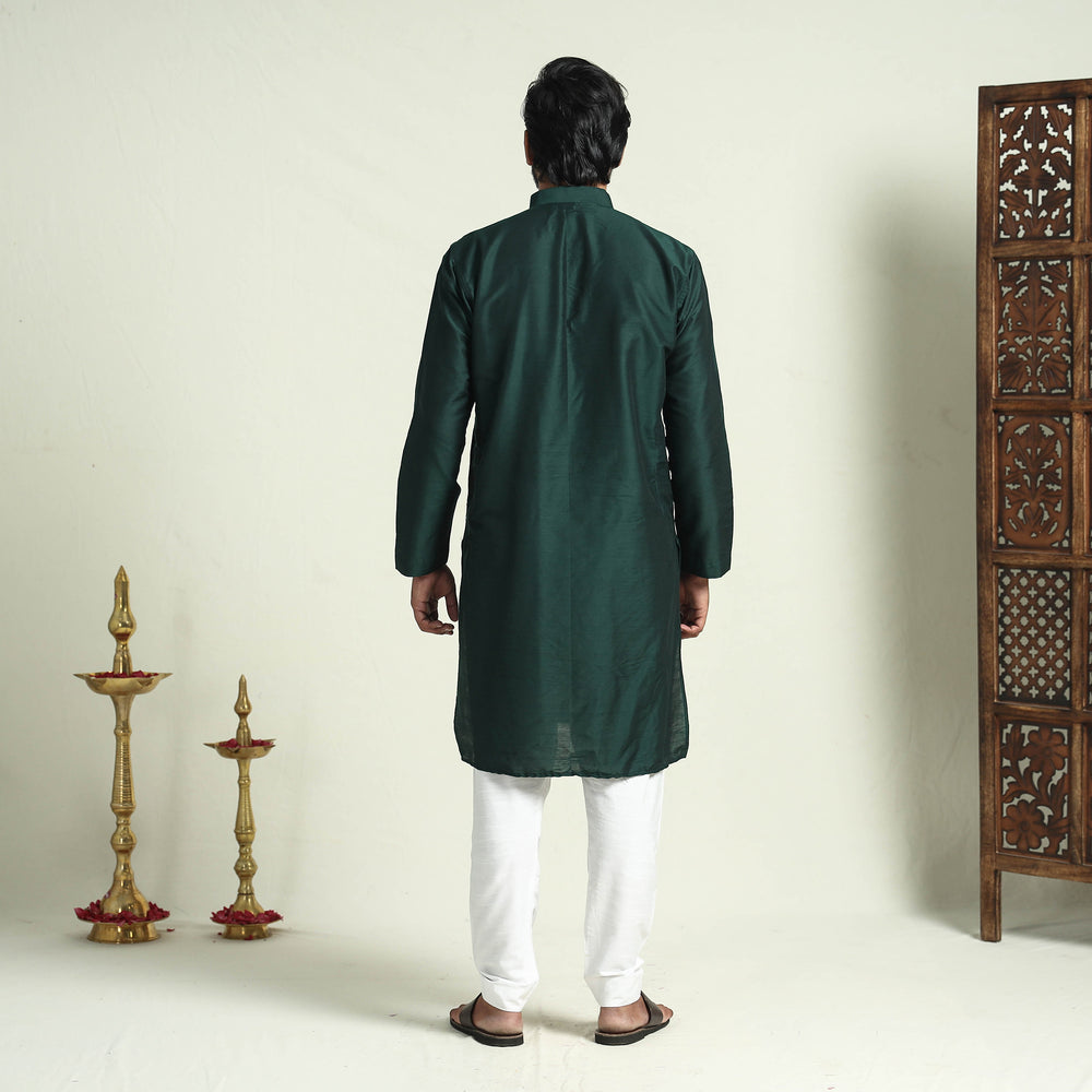 Plain Silk Men Kurta
