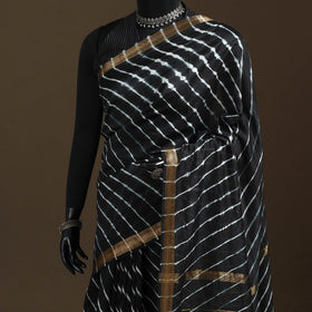 Chanderi Silk Leheriya Tie-Dye Saree with Zari Border 04
