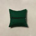 Polka Dot Zari Buti Plain Cushion Cover (16 x 16 in) 17